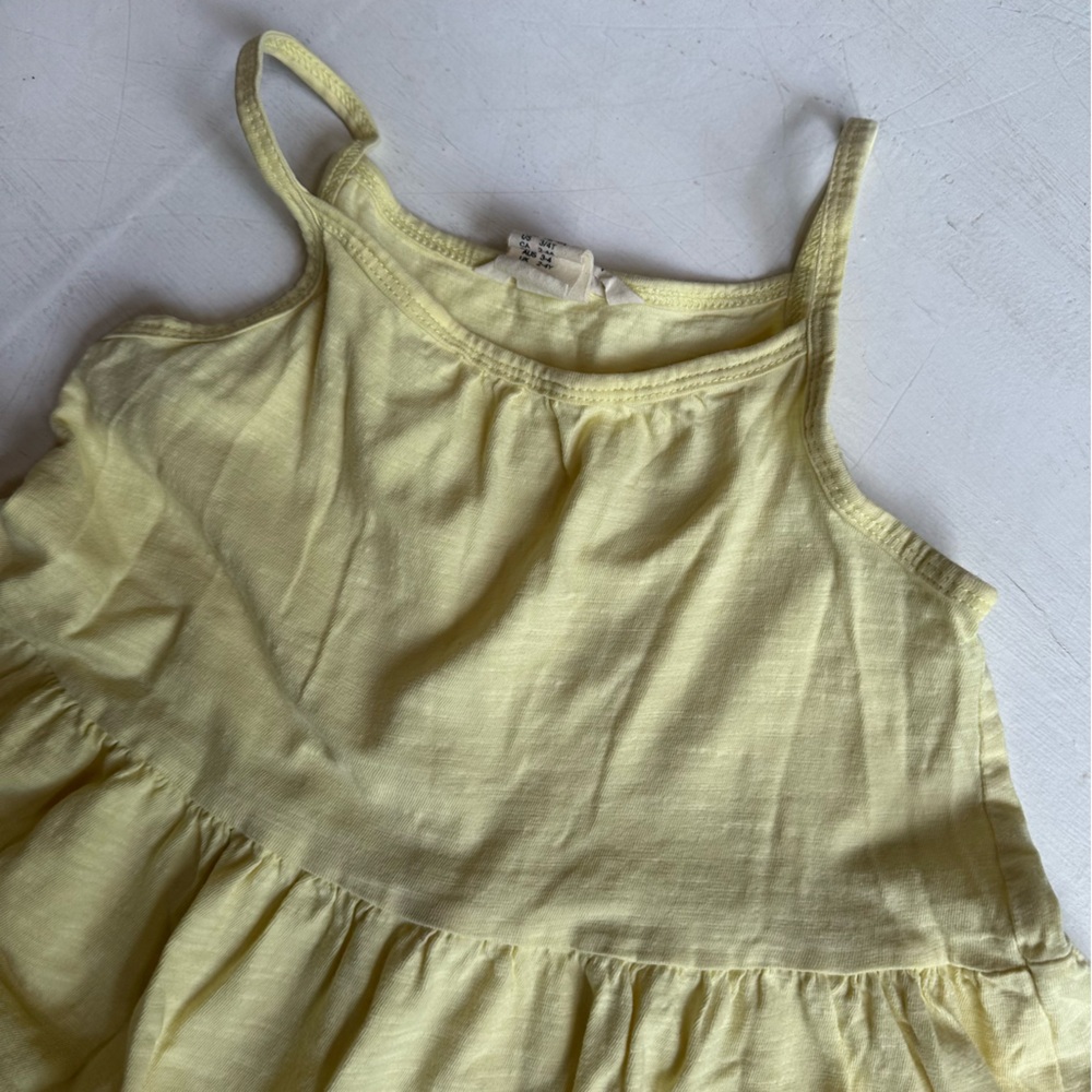 Bundle Tahari Light Pink Ruffled Dress and H&M Yellow Tiered Dress - Picture 7 of 8
